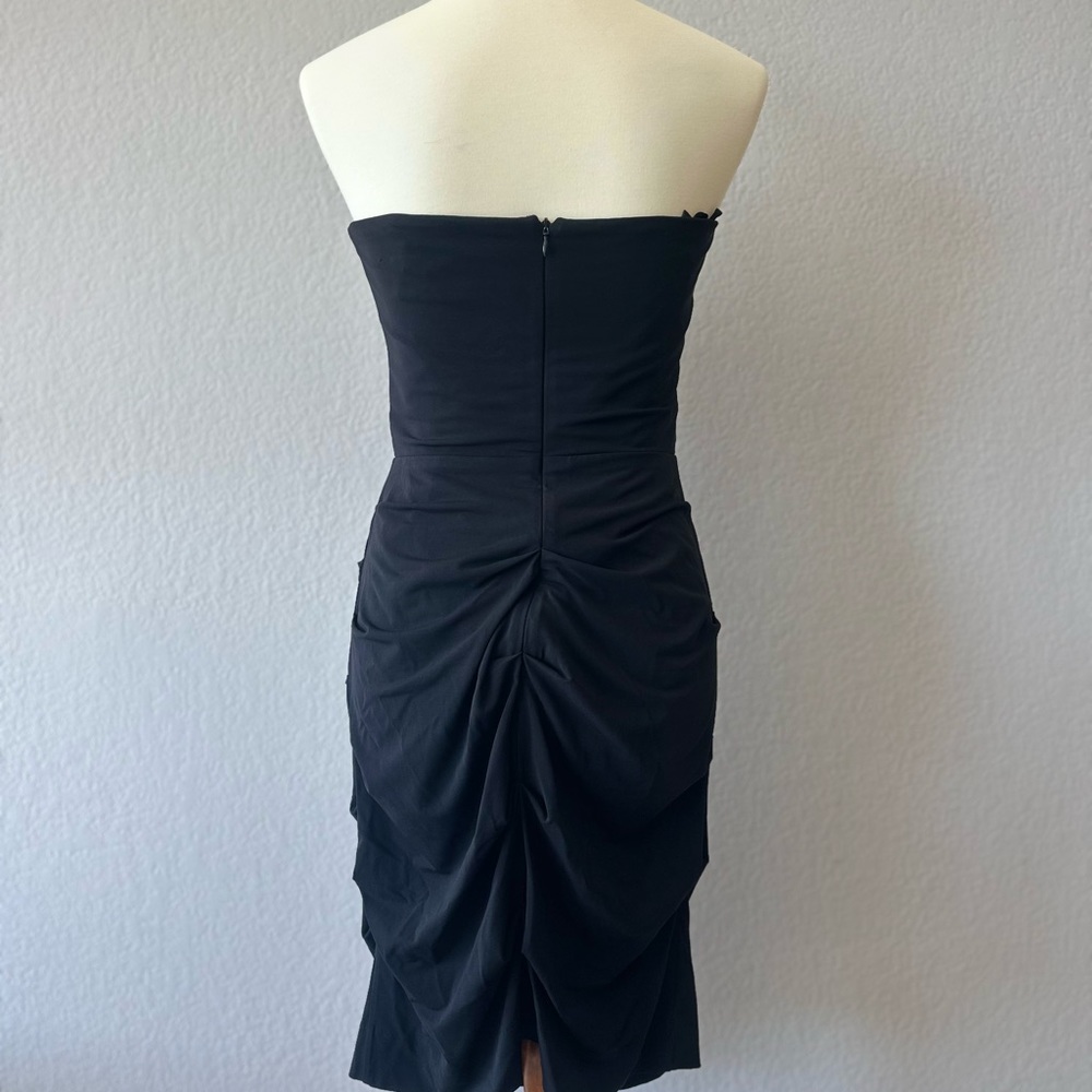 Nicole Miller, black strapless dress